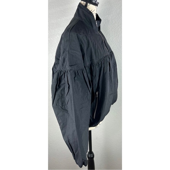Free People Women’s Black Balloon Long Sleeve Full Zip Bomber Jacket, size Small - Picture 4 of 14